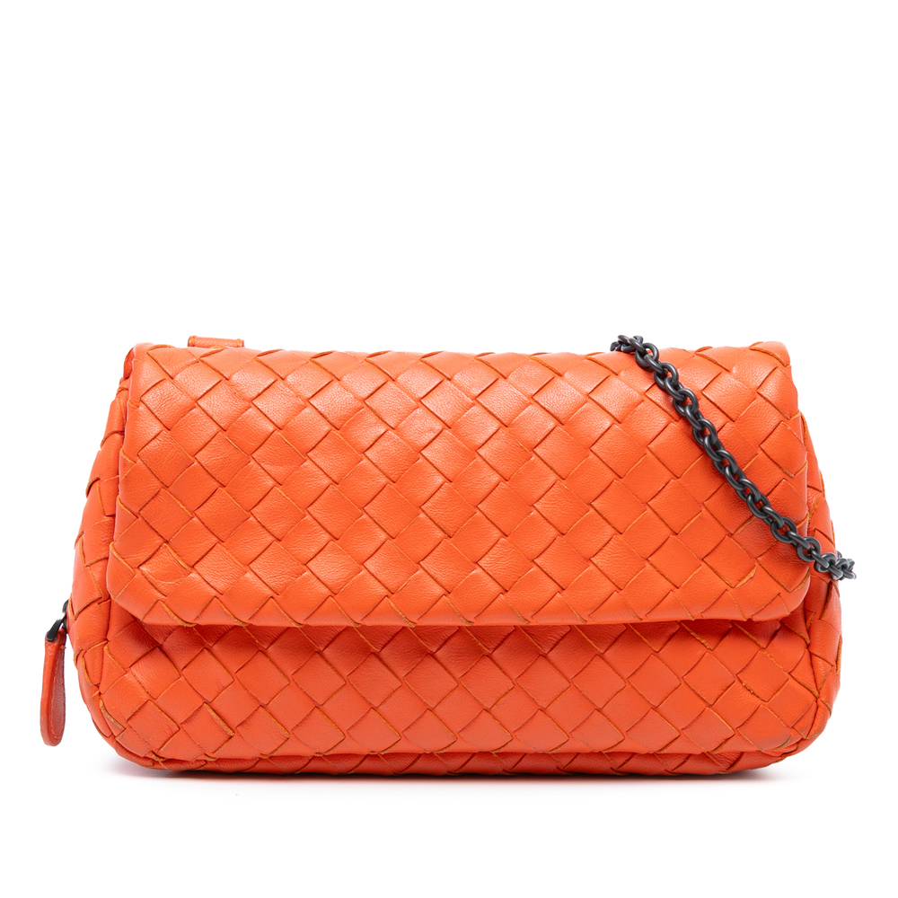 Pre-Loved Bottega Veneta Mini Nappa Intrecciato Expandable Chain Flap Crossbody